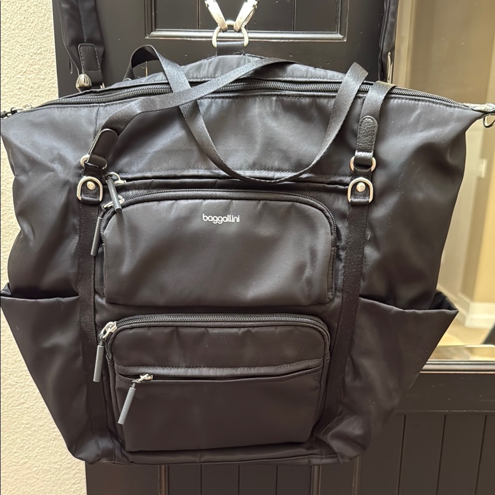 Baggallini Black Multi-Pocket Travel Bag